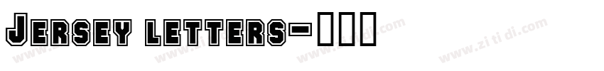 Jersey letters字体转换